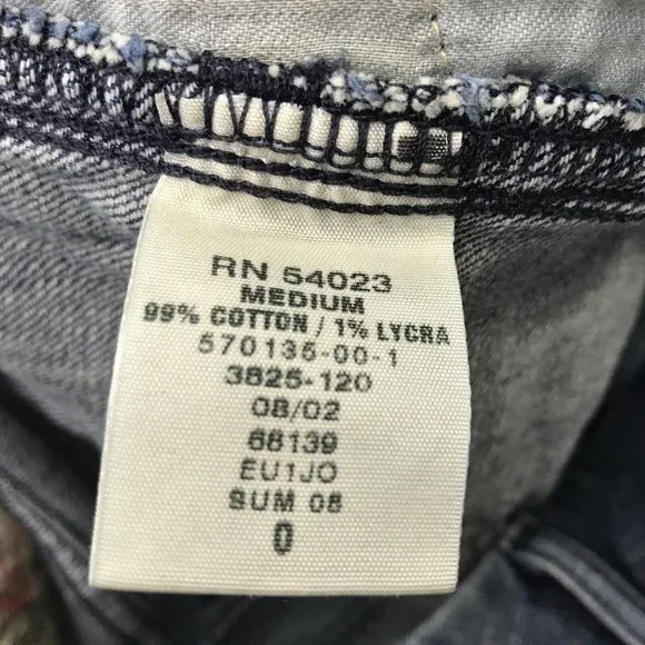 GAP Limited Edition Jean Skirt Size 0 Medium Wash Blue Denim Pencil With Pockets - Picture 9 of 10